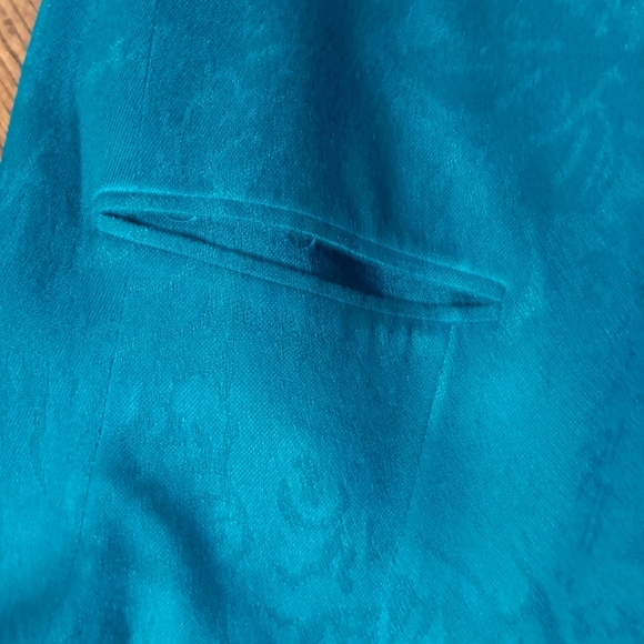 Vintage Casual Corner Teal Blazer (Plus) - Picture 4 of 6